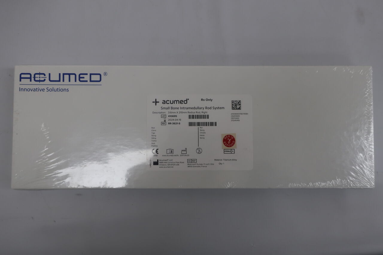 RR-3621-S - ACUMED - 3.6mm x 210mm radius rod, right, (BX/1) - ( Expiry Date: 2024-04-19 )