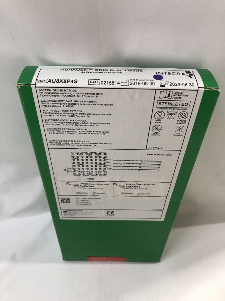AU8X8P4S - INTEGRA - Auragen Grid Electrode 64 Platinum Contacts, (BX/1) - ( Expiry Date: 2024-08-30 )