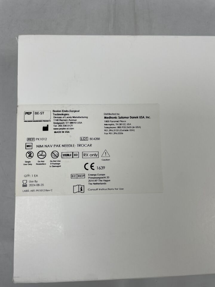 PK1012 - MEDTRONIC - Pedicle Access Needle- NIM NAV PAK Needle Trocar, (BX/1) - ( Expiry Date: 2024-08-25 )