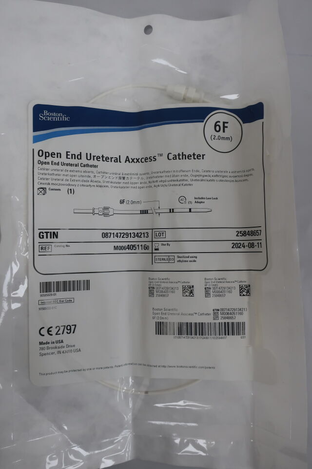 405116 - BOSTON SCIENTIFIC - Open End Ureteral Axxcess Ureteral Catheter 6F
, () - ( Expiry Date: 2024-08-11 )