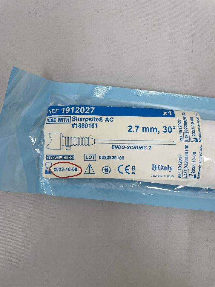 1912027 - MEDTRONIC - endo-scrub 2 sheath: 2.7mm, 30° for sharpsite ac, (EA) - ( Expiry Date: 2023-10-08 )