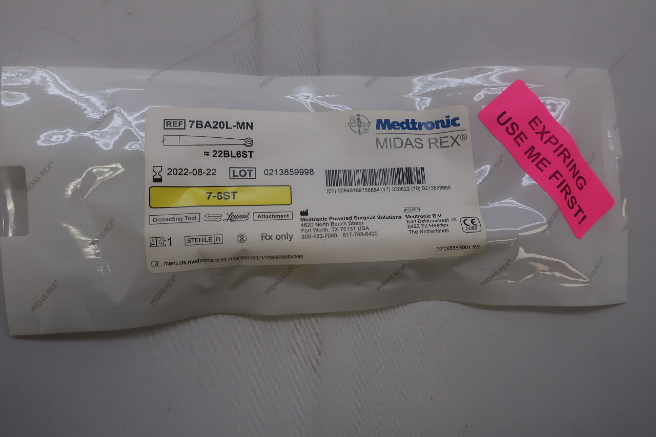 7BA20L-MN - MEDTRONIC - midas rex legend fluted ball long cutting burr, 2 mm head diameter, 7 cm shaft length, (EA) - ( Expiry Date: 2024-03-03 )