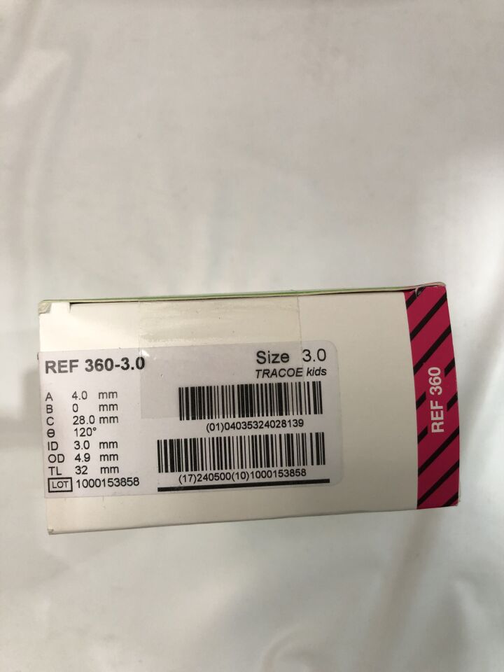 360-3.0 - BRYAN MEDICAL - TRACOE Kids, silcosoft, Tracheostomy Tube for Neonates/Infants, Size 3.0, (BX/1) - ( Expiry Date: 2024-05-31 )