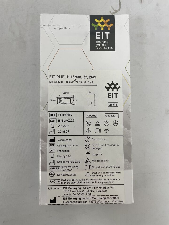 PUI81506 - EIT - PLIF, H 15mm, 26/9, (BX/1) - ( Expiry Date: 2023-06-30 )