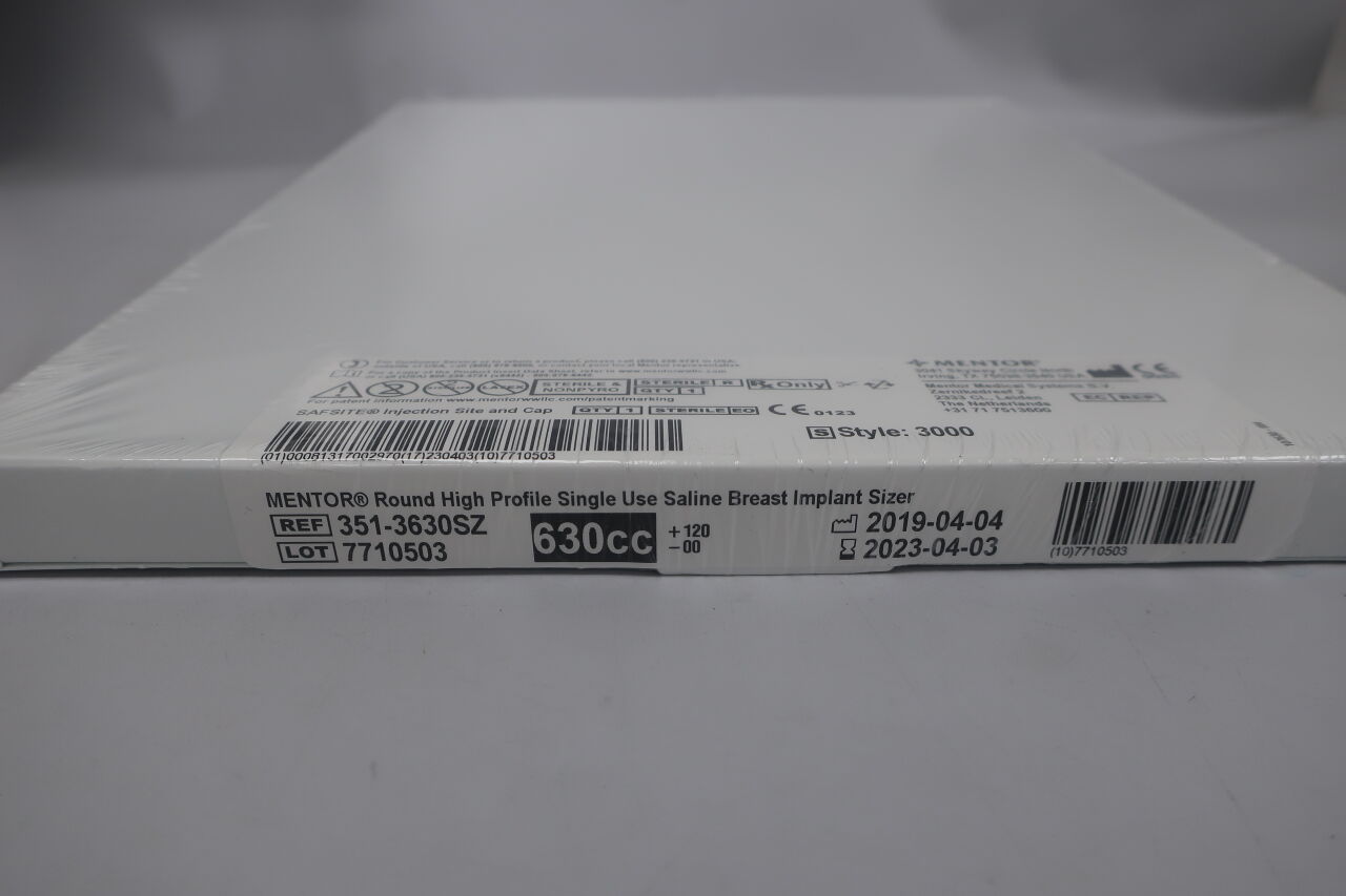 351-3630SZ - MENTOR - Round High Profile Saline Breast Implant Sizer, 630cc, (BX/1) - ( Expiry Date: 2023-11-03 )