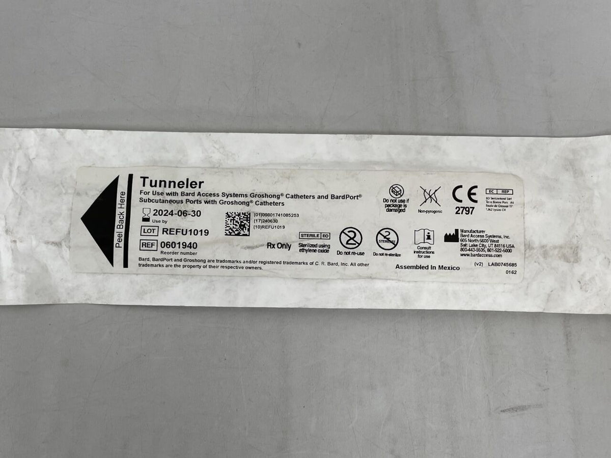REFU1019 - BARD - Tunneler for use with Access Systems Groshong Catheters, (EA)
