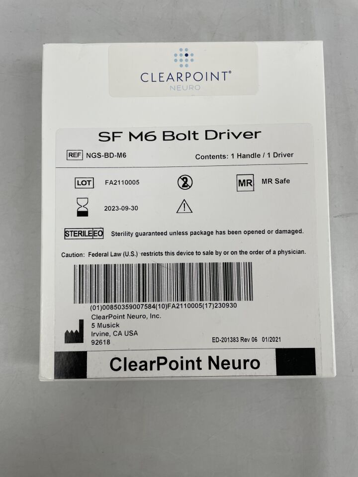 NGS-BD-M6 - CLEARPOINT - SF M6 Bolt Driver, (EA) - ( Expiry Date: 2023-12-21 )