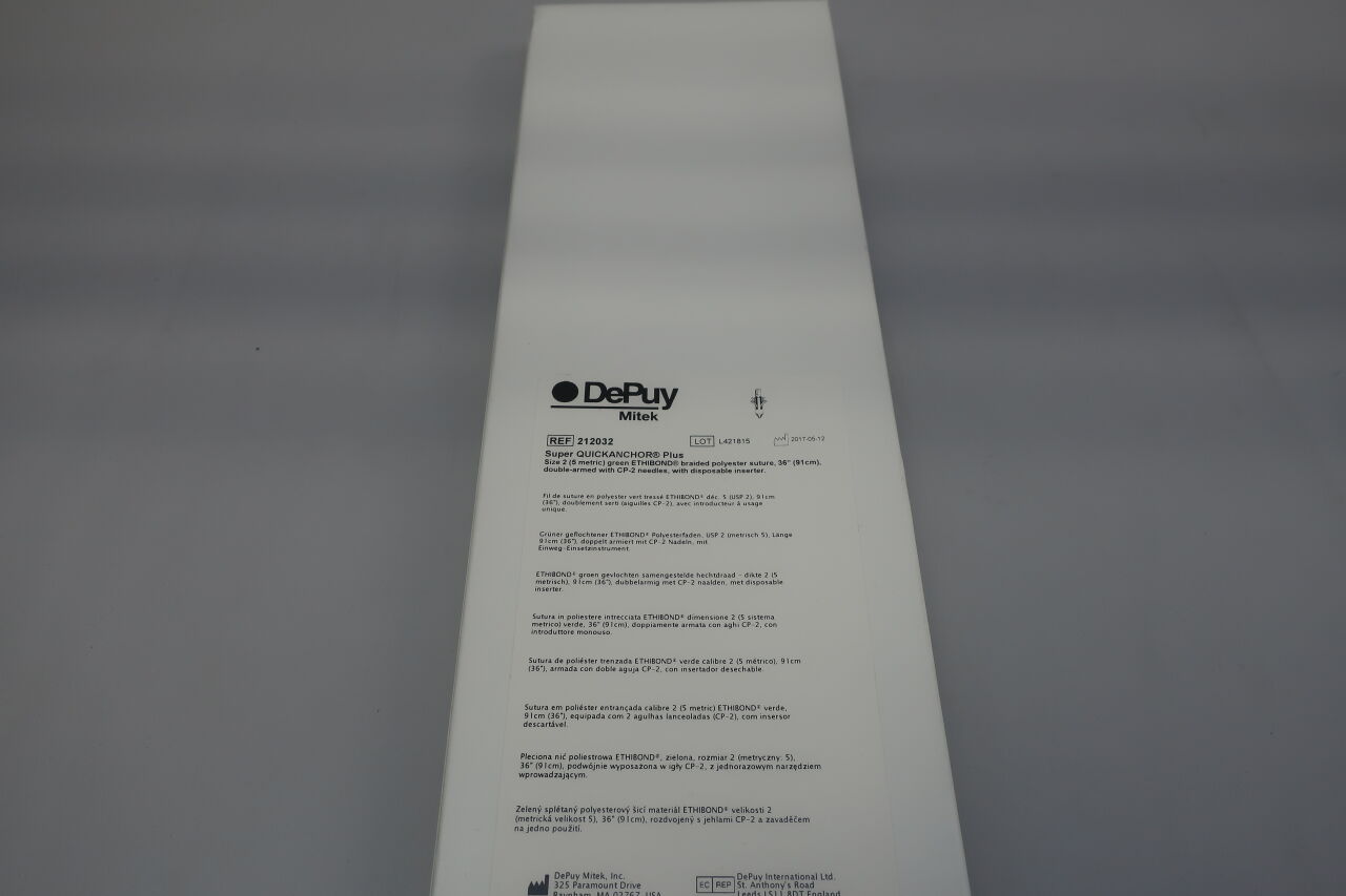 212032 - DEPUY - Super QuickAnchor Plus Anchor with 6 in. #2 Ethibond(CP-2) Suture, () - ( Expiry Date:  )