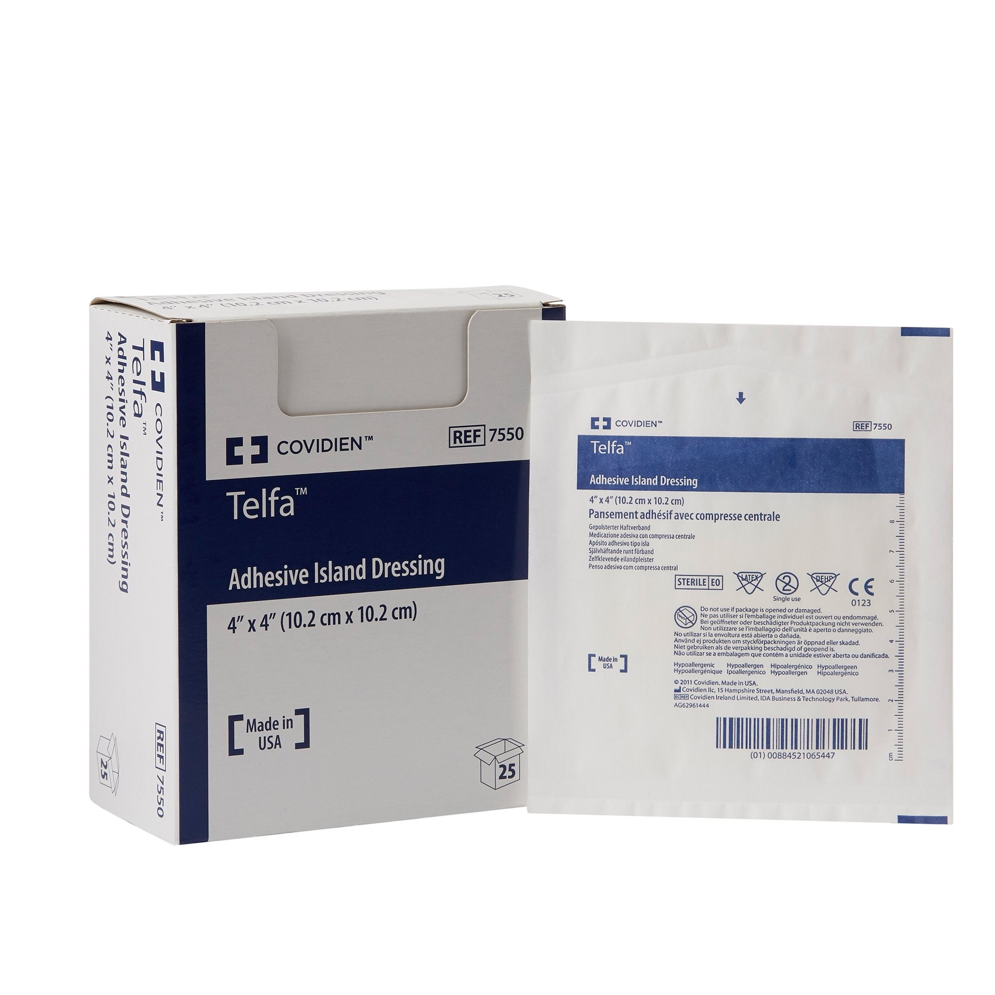 473570 - Telfa - Telfa Island Dressing 4 X 4 Inch Square Sterile, 7550-, Pack of 1, (EA)