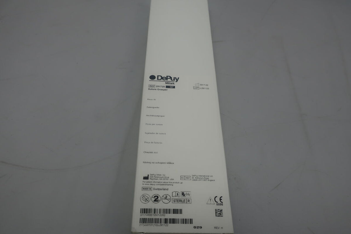 251720 - DEPUY - Ideal 15 ° Suture Grasper, 15 cm Shaft Length, Single-Use, Sterile, (BX/1)