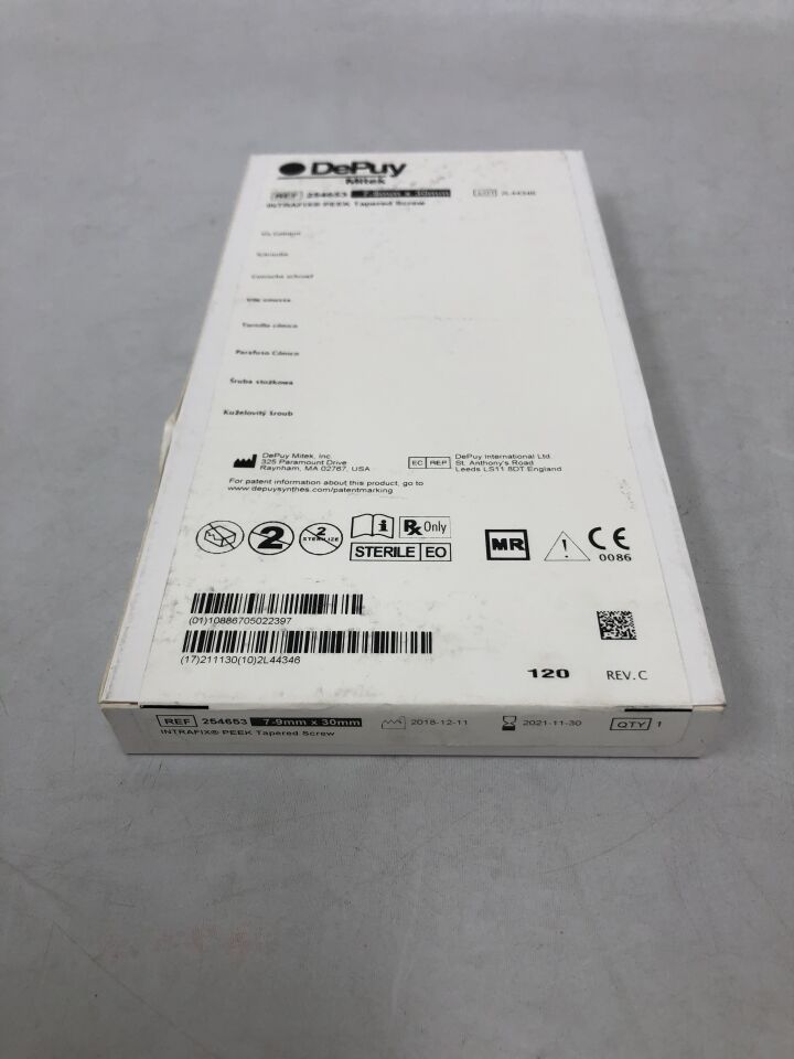 254653 - DEPUY - INTRAFIX PEEK Tapered Screw, 7-9mm x 30mm, () - ( Expiry Date: 2021-11-30 )