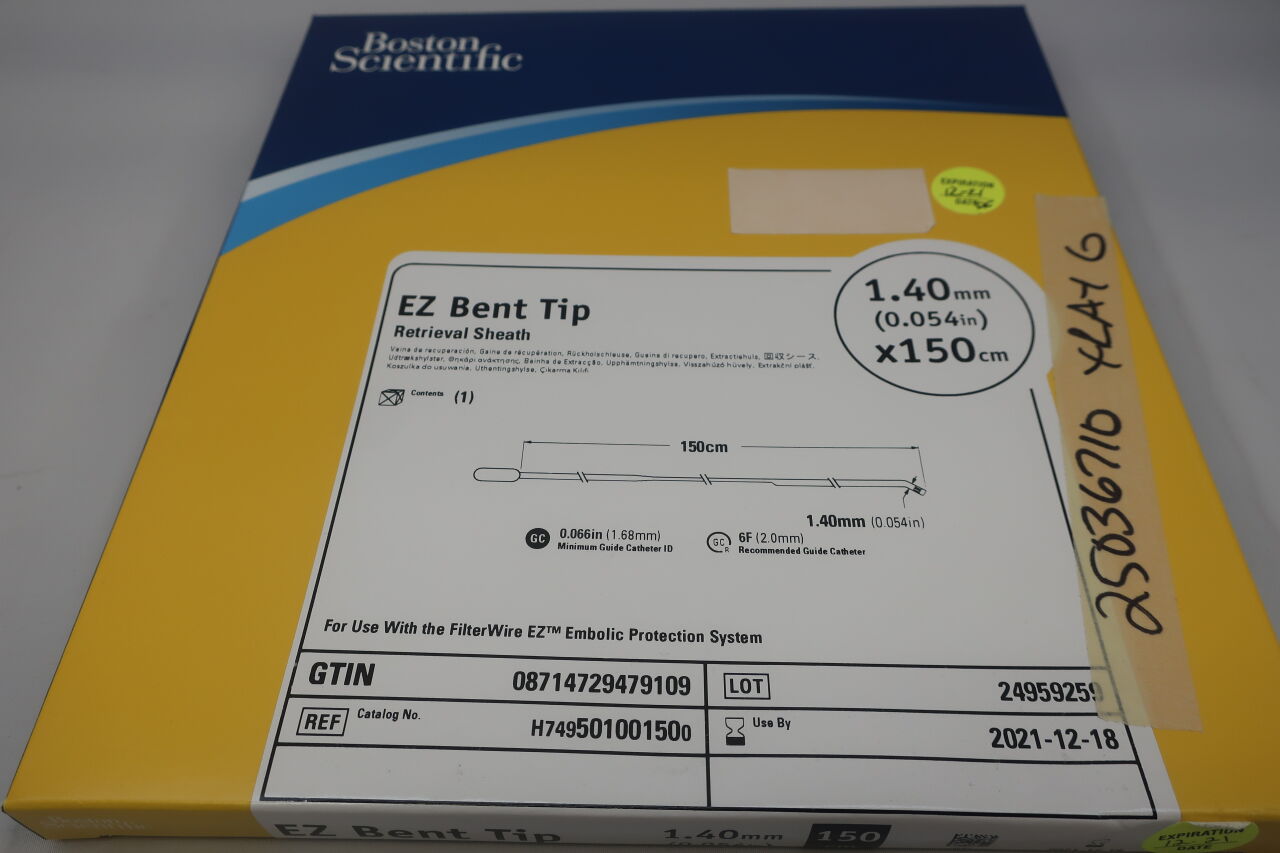 50100150 - BOSTON SCIENTIFIC - EZ Bent Tip Retrieval Sheath, 1.40mm x 150cm, (BX/1) - ( Expiry Date: 2024-04-06 )