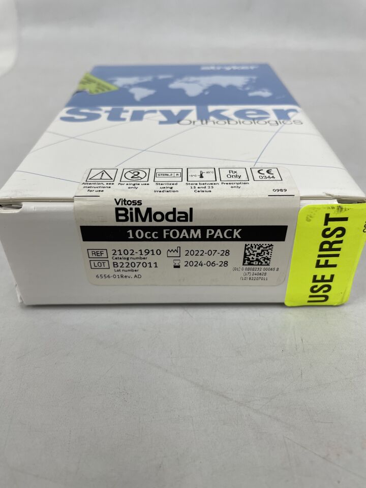 2102-1910 - STRYKER - Orthovita Vitoss BiModal 10cc Foam Pack, (BX/1) - ( Expiry Date: 2024-06-28 )