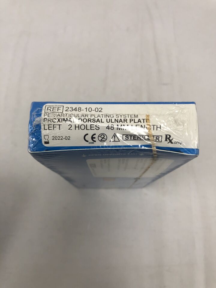 2348-10-02' - ZIMMER - Periarticular Proximal Plating System, Dorsal Ulnar Plate, 2 holes, Left, 48mm length, (BX/1) - ( Expiry Date: 2022-02-01 )