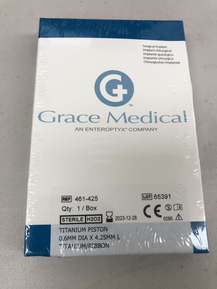 461-425 - GRACE MEDICAL - Titanium Piston, 0.6mm diameter x 4.25mm length, (BX/1) - ( Expiry Date: 2023-12-28 )
