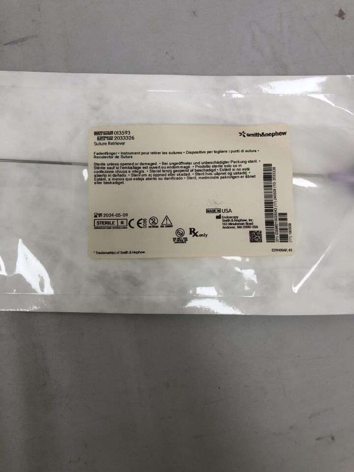 013593 - SMITH & NEPHEW - Suture Retriever, () - ( Expiry Date: 2024-05-09 )