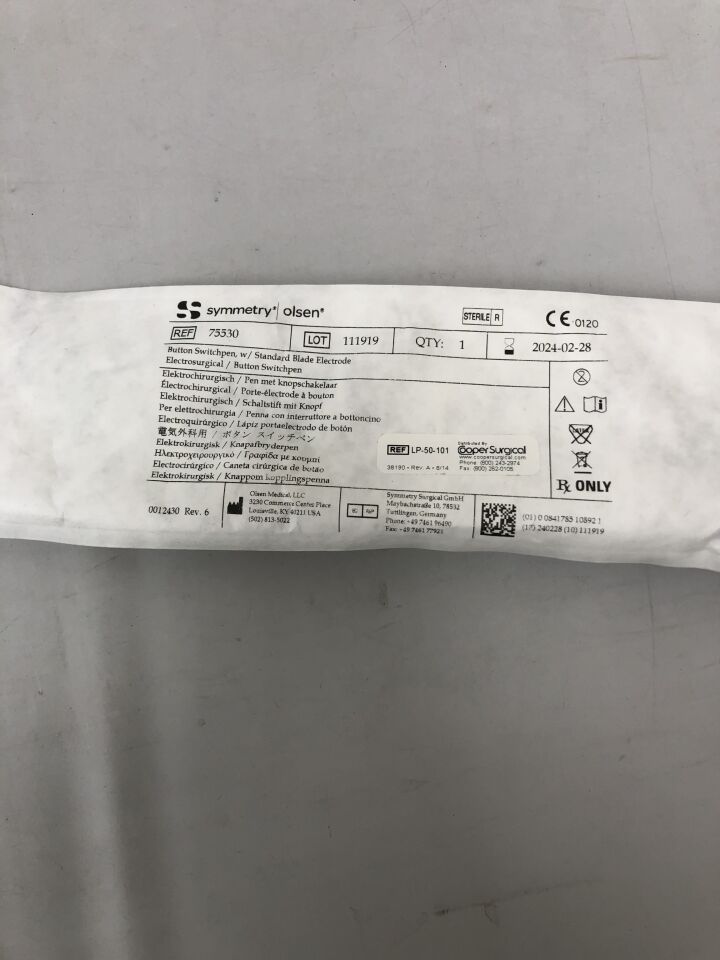 75530 - OLSEN - Button Switchpen with Standard Blade Electrode, (EA)