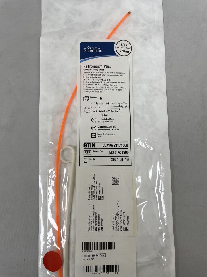 145150 - BOSTON SCIENTIFIC - Retromax Plus Endopyelotomy Stent - 7-14Fr x 28cm, (EA) - ( Expiry Date: 2024-01-19 )