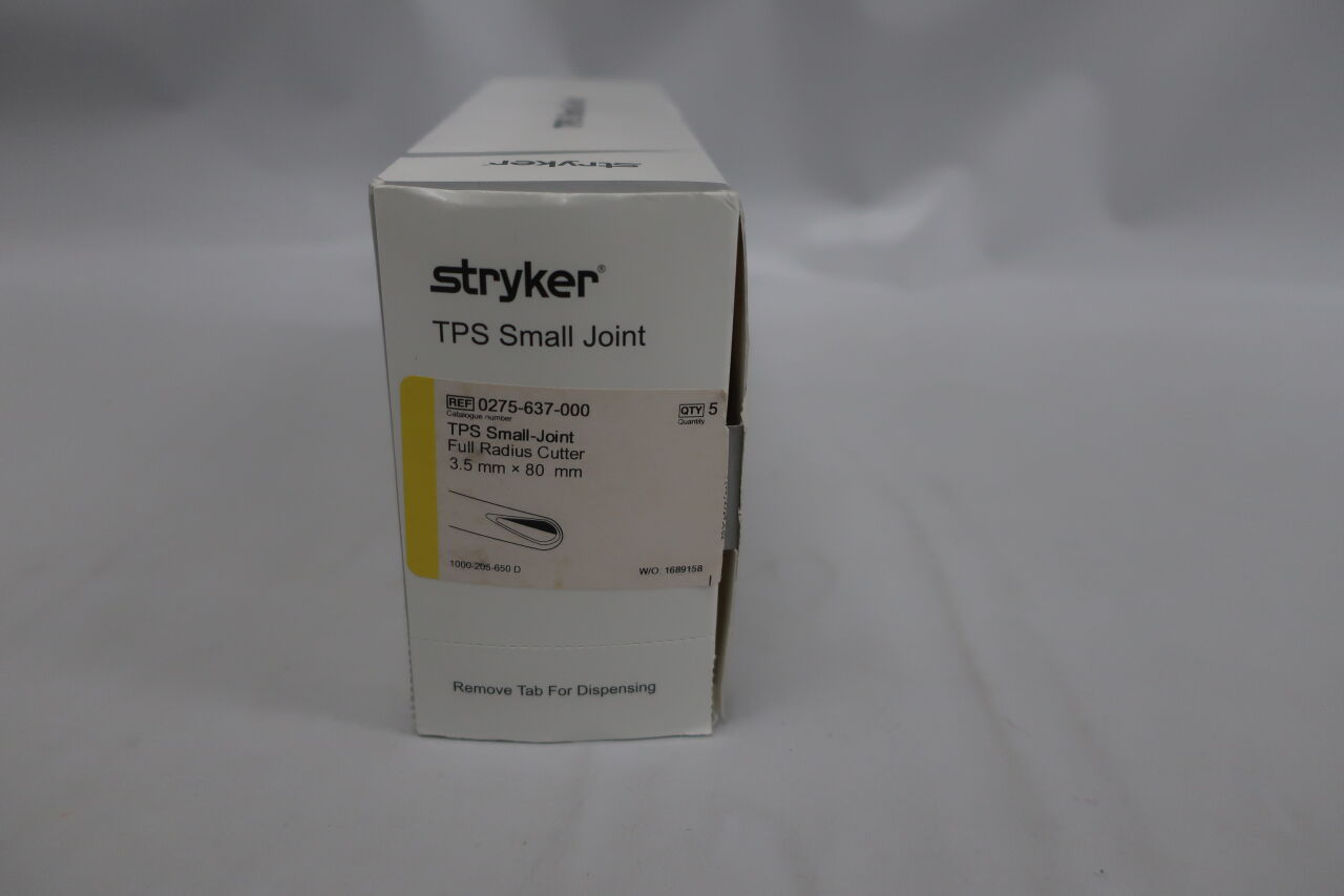 0275-637-000 - STRYKER - TPS Small Joint; Full radius cutter, 3.5mm x 80mm, (EA) - ( Expiry Date: 2024-05-21 )