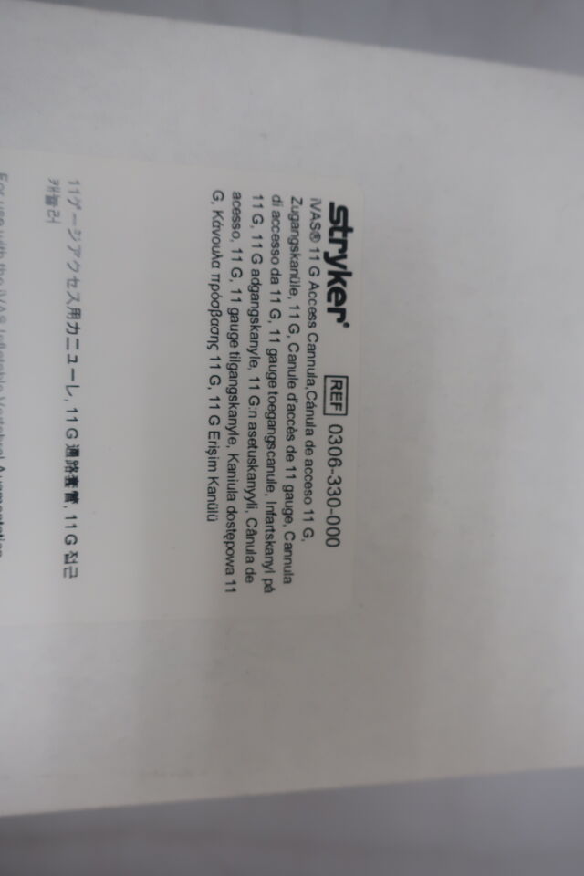 0306-330-000 - STRYKER - IVAS 11G Access Cannula, (EA) - ( Expiry Date: 2023-10-01 )