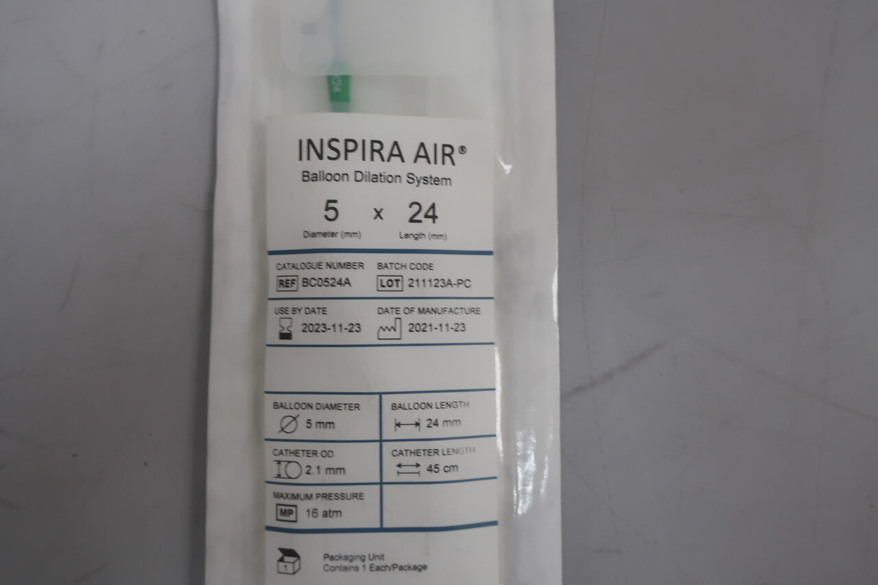 BC0524A - ACCLARENT - INSPIRA AIR Balloon Dilation System, 5mm x 24mm, () - ( Expiry Date:  )