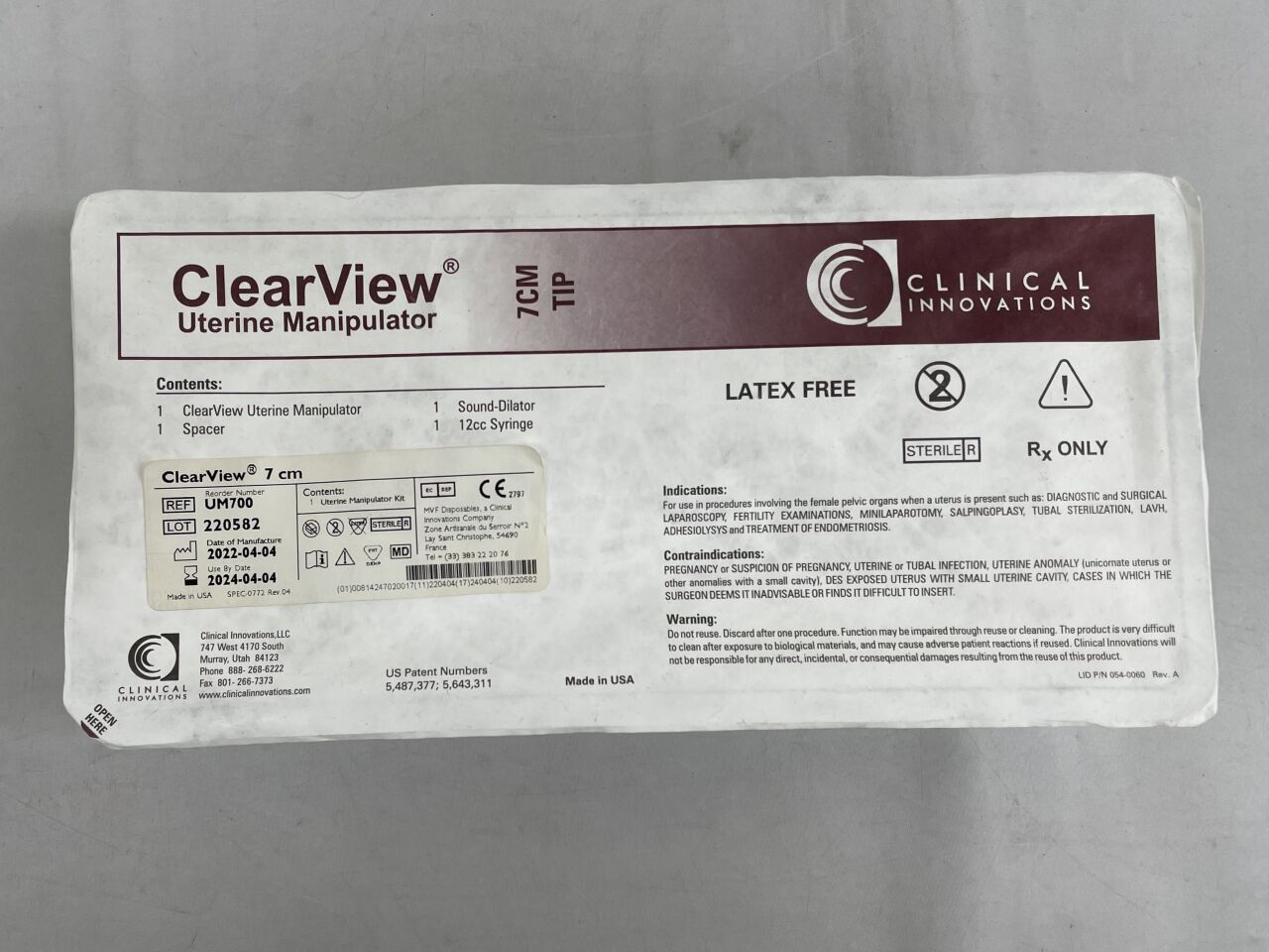UM700 - LABORIE - clinical innovations clearview uterine manipulator 7cm, (EA) - ( Expiry Date: 2024-04-04 )