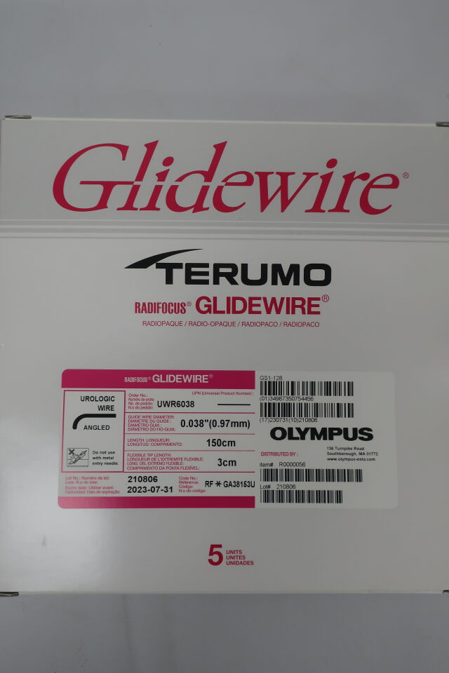 UWR6038 - OLYMPUS - Radifocus Glidewire - Angled, Urologic Wire - .038" x 150cm x 3cm
, () - ( Expiry Date: 2023-12-17 )