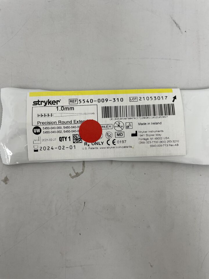 5540-009-310 - STRYKER - S2 Precision Round Bur Extended, Two-Flutes 1.0mm, () - ( Expiry Date: 2024-02-01 )