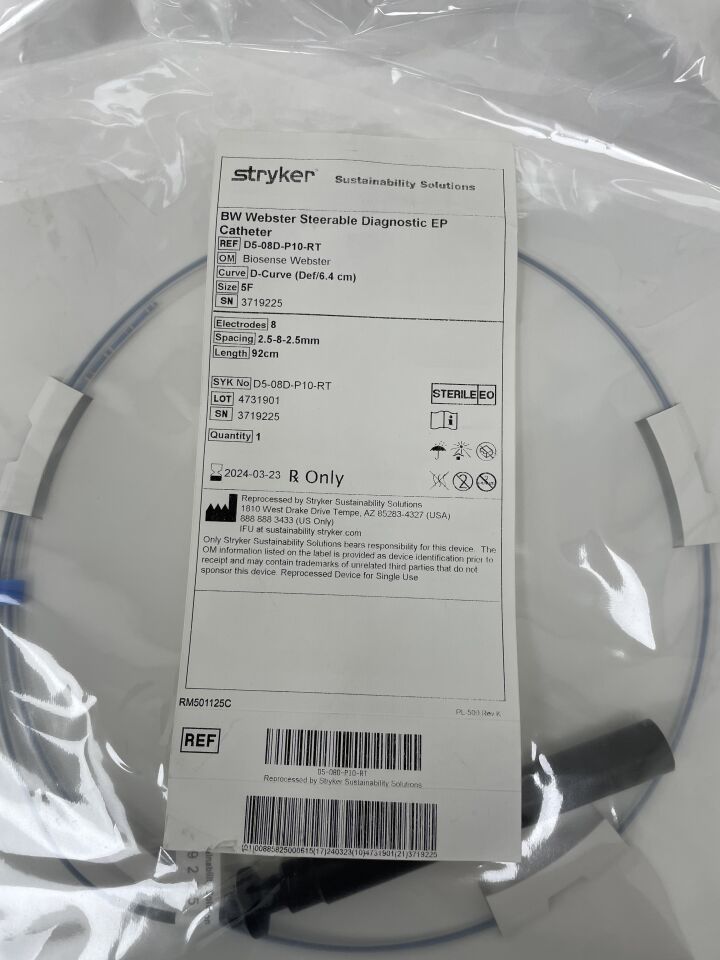 D5-08D-P10-RT(REP) - STRYKER - BW Webster Steerable Diagnostic EP Catheter 5F, (EA) - ( Expiry Date: 2024-03-23 )