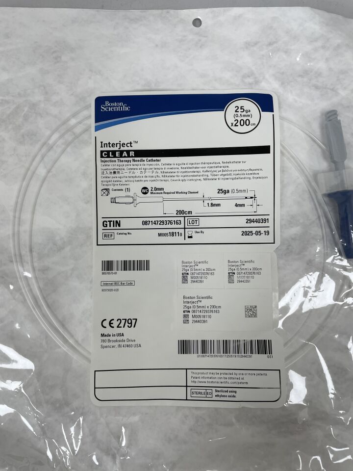 1811  -  BOSTON SCIENTIFIC  -  Interject Clear Injection Therapy Needle Catheter 25g x200cm , ( EA )  -  ( Expiry Date : 2025-05-19 )