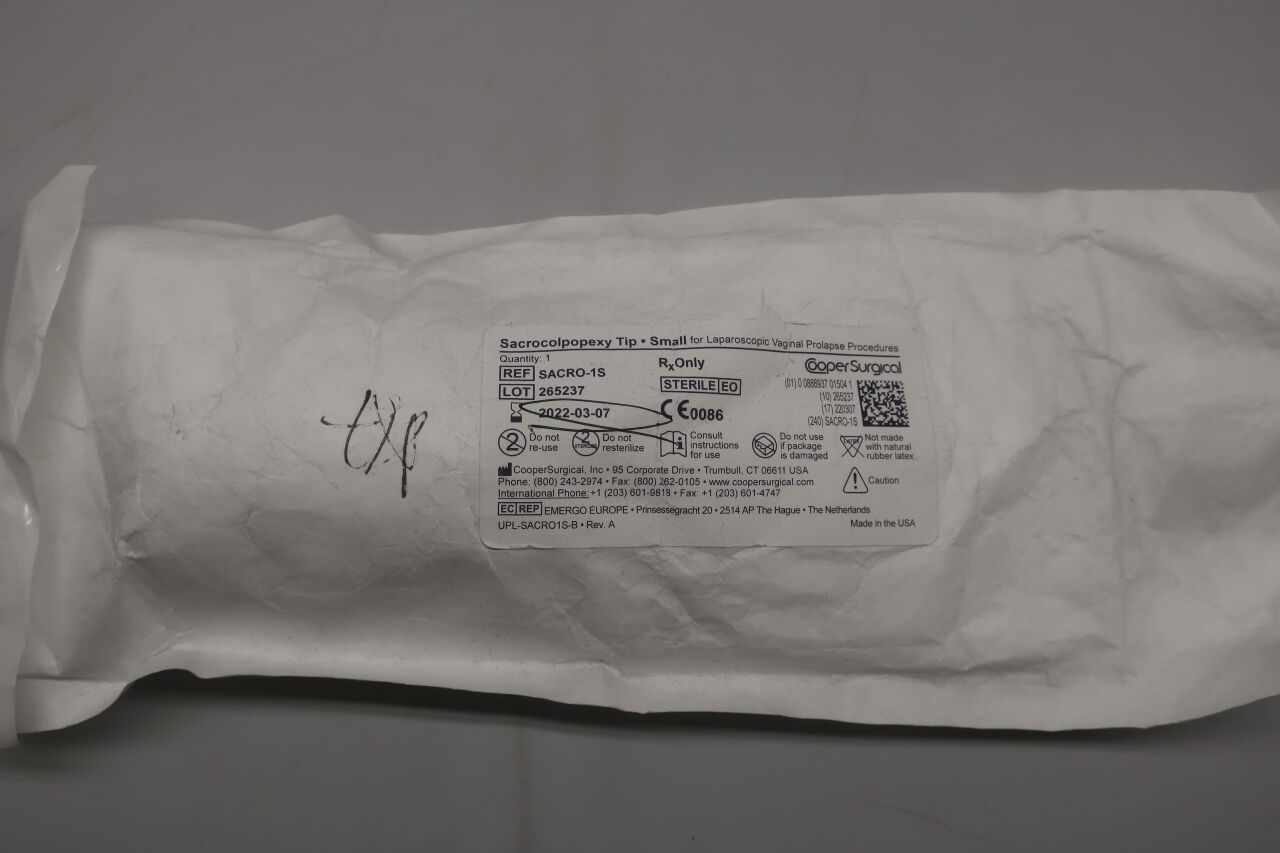 SACRO-1S - COOPER SURGICAL - Sacrocolpopexy Tip, Small, for Laparoscopic Vaginal Prolapse Procedures, (EA) - ( Expiry Date: 2024-05-24 )