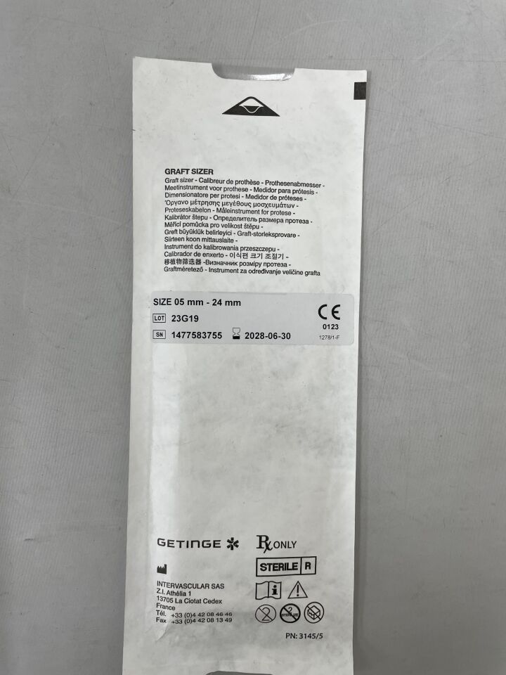 1367252917 - 血管內 - 3145/5 Getinge 移植片尺寸測量器 05mm - 24mm，（EA）-（有效期限：2028-06-30）