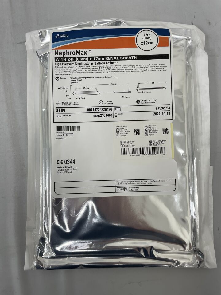 210140 - BOSTON SCIENTIFIC - nephromax high pressure balloon catheter, 24f x 12cm, 17cm, (EA) - ( Expiry Date: 2024-09-26 )