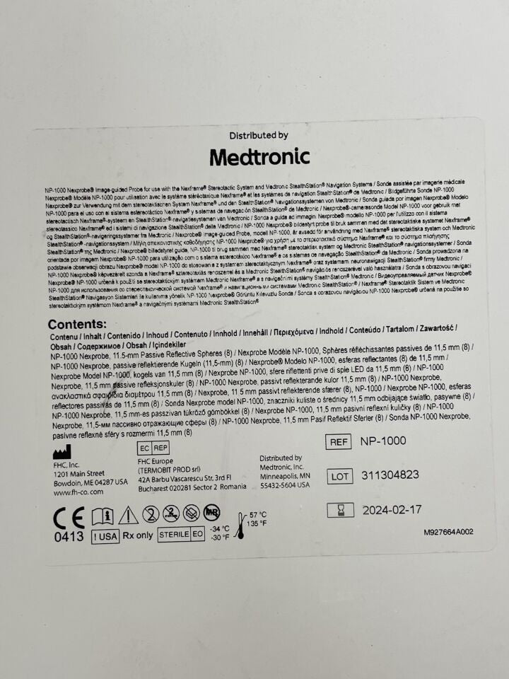 NP-1000-00770 - MEDTRONIC - Nexprobe Image-guided Probe, (BX/1) - ( Expiry Date: 2024-02-17 )