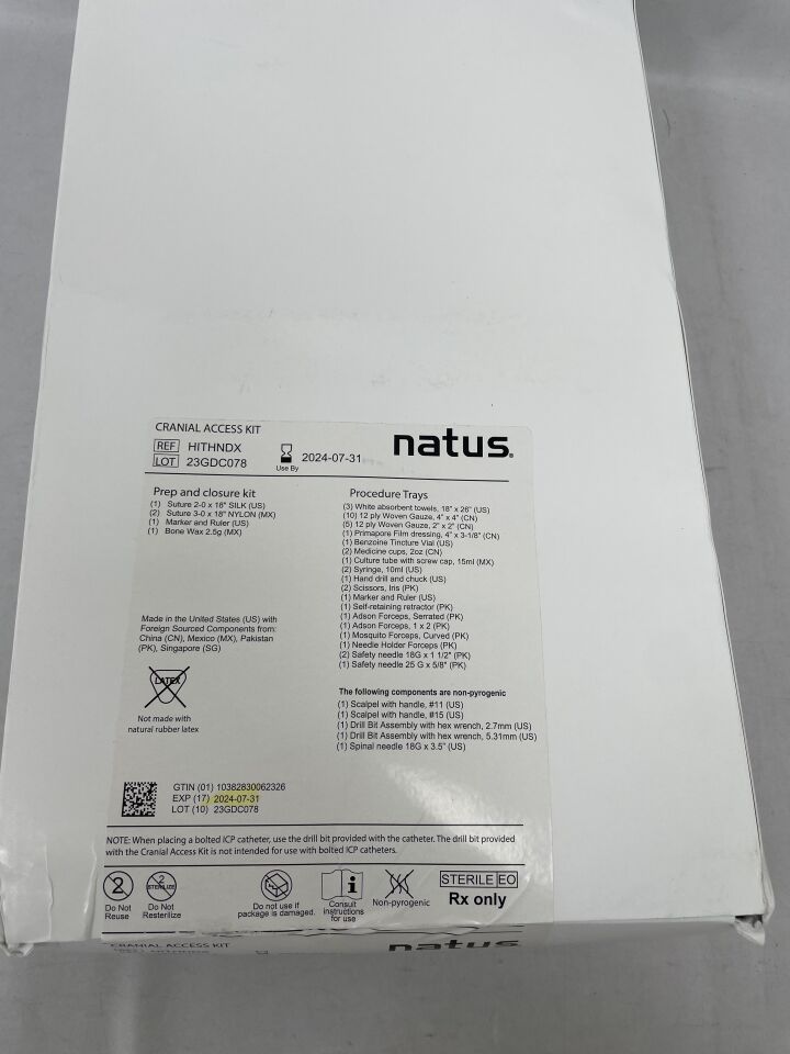HITHNDX - NATUS - Cranial Access Kit, (EA) - ( Expiry Date: 2024-07-31 )