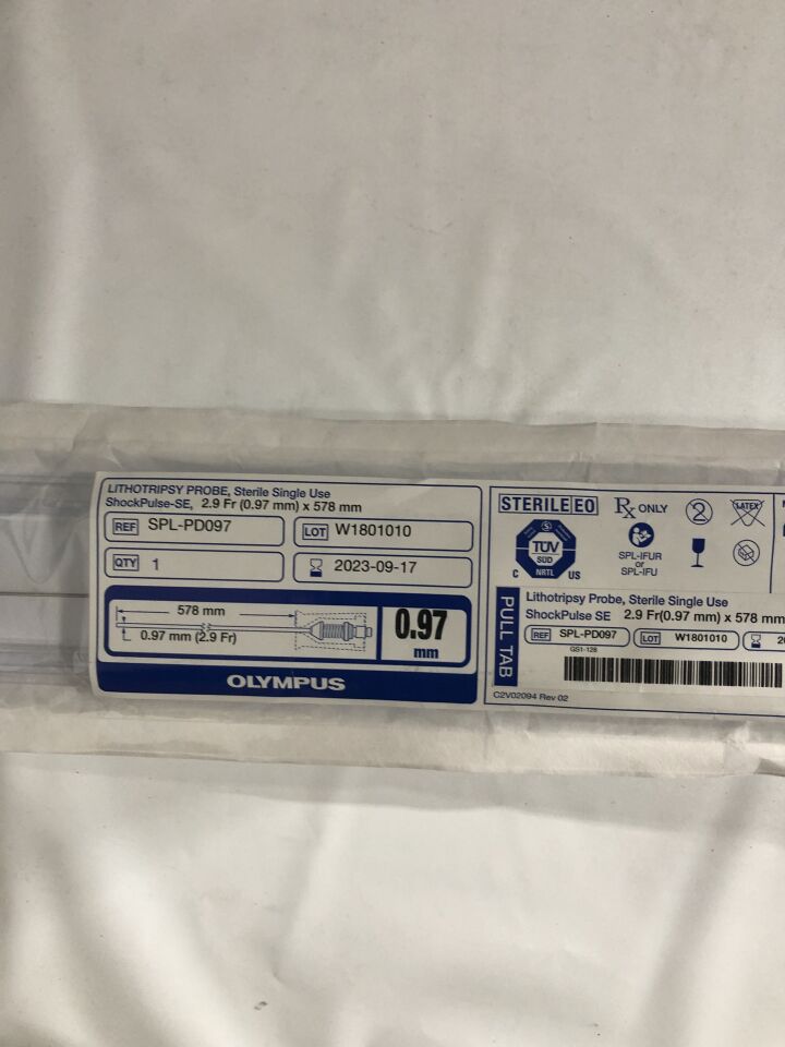 SPL-PD097 - OLYMPUS - Lithotripsy Probe, ShockPulse-SE, 2.9Fr x 578mm, (EA) - ( Expiry Date: 2023-09-17 )