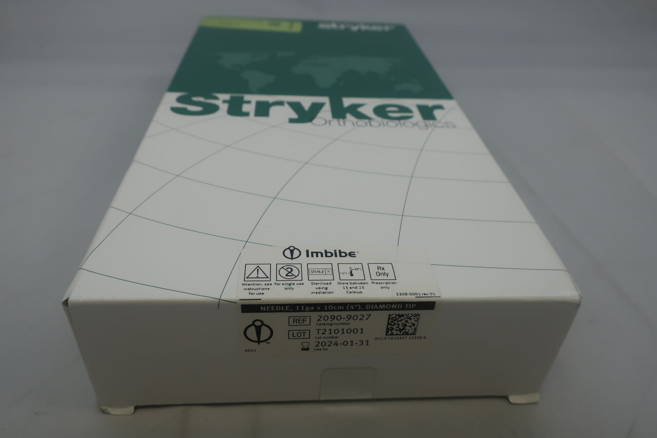 2090-9027 - STRYKER - Imbibe Bone Marrow Aspiration Needle 11G x 10cm, Bullet Ti, (BX/1) - ( Expiry Date: 45313 )