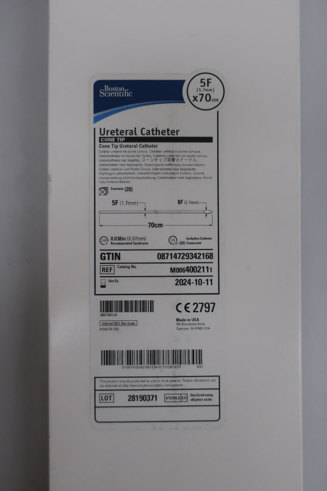 400211 - BOSTON SCIENTIFIC - Flexima Cone Tip Ureteral Catheter, 5 Fr dia. x 70 cm Length, (BX/20) - ( Expiry Date: 45366 )