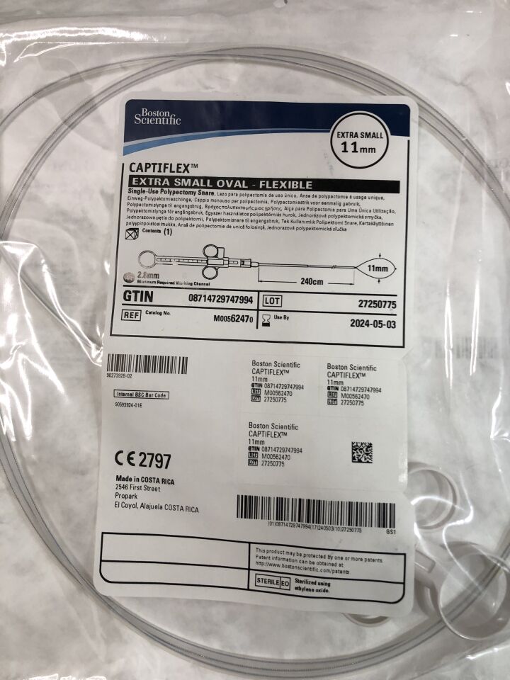 6247 - BOSTON SCIENTIFIC - Captiflex Polypectomy Snare, Extra Small Oval, Flexible, 11cm, (EA) - ( Expiry Date: 2024-05-19 )
