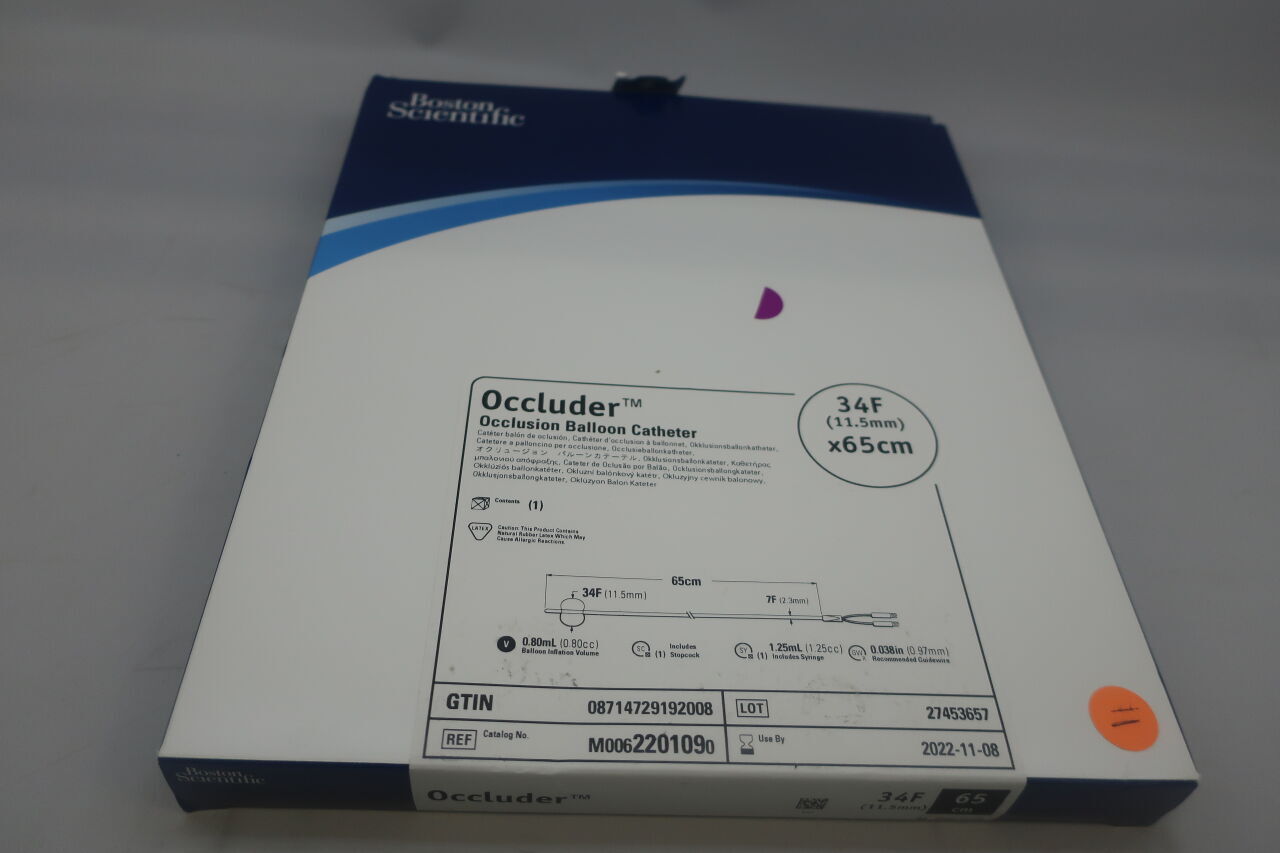 220109 - BOSTON SCIENTIFIC - Occluder Occlusion Balloon Catheter, 34F x 65cm, () - ( Expiry Date: 2024-02-20 )