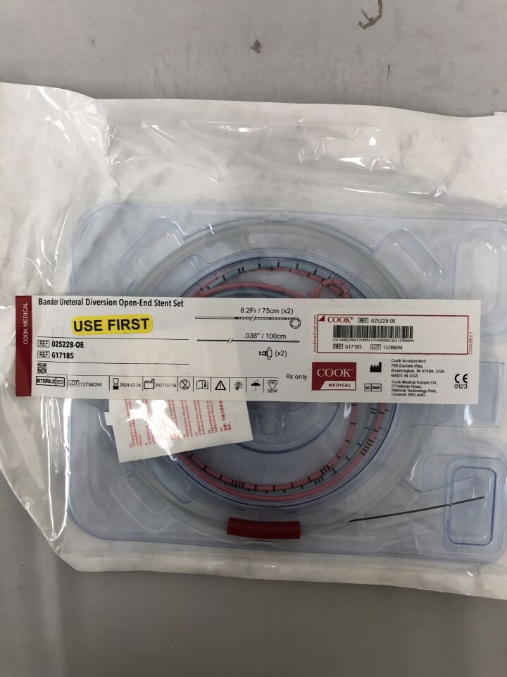G17185 - COOK - Bander Ureteral Diversion Open-End Stent Set, 8.2Fr x 75cm, (EA) - ( Expiry Date: 2024-02-26 )