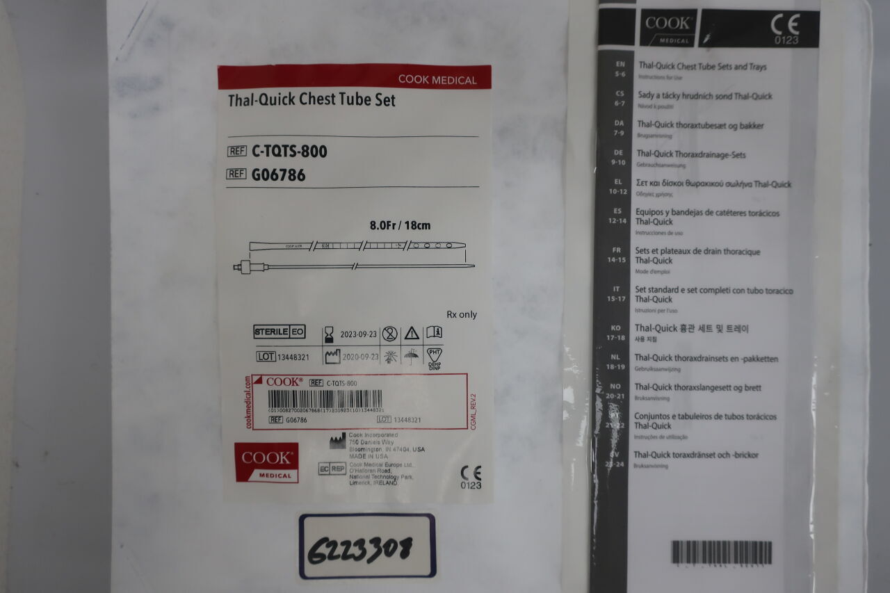 G06786 - COOK - thal-quick chest tube set 8f x 18cm, (EA) - ( Expiry Date: 2023-11-29 )