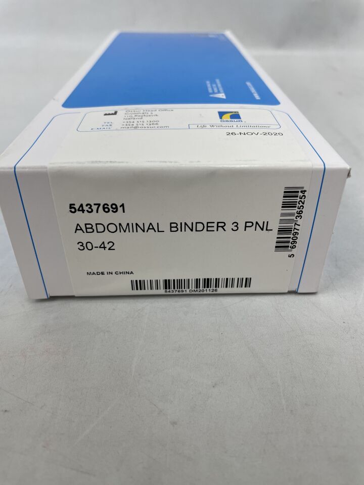 5437961 - OSSUR - Faja abdominal 3 PNL 30-42, ( BX/1 ) - ( Fecha de caducidad : 2029-11-26 )