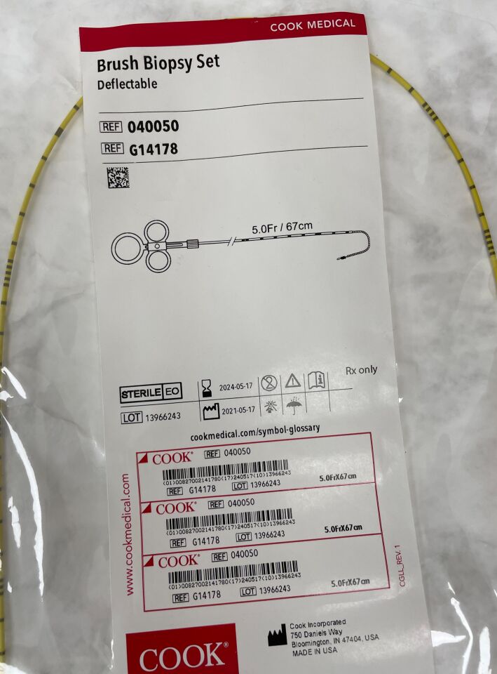 G14178 - COOK - Deflectable Brush Biopsy Set, Removable 5F x 67cm, (EA) - ( Expiry Date: 2024-05-17 )