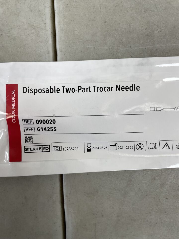 G14255 - COOK - Disposable Two-Part Trocar Needle 18G/20cm, (EA) - ( Expiry Date: 2024-02-26 )