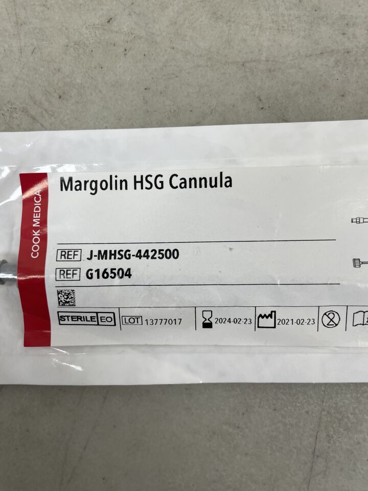G16504 - COOK - Margolin HSG Cannula, 9.0 Fr x 25 cm, (EA) - ( Expiry Date: 2024-02-23 )