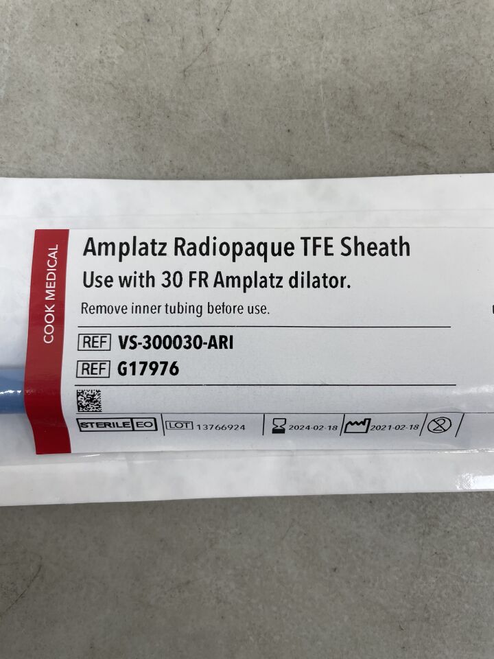 G17976 - COOK - Amplatz Radiopaque TFE Sheath 30Fr x 30cm, () - ( Expiry Date: 2024-02-18 )