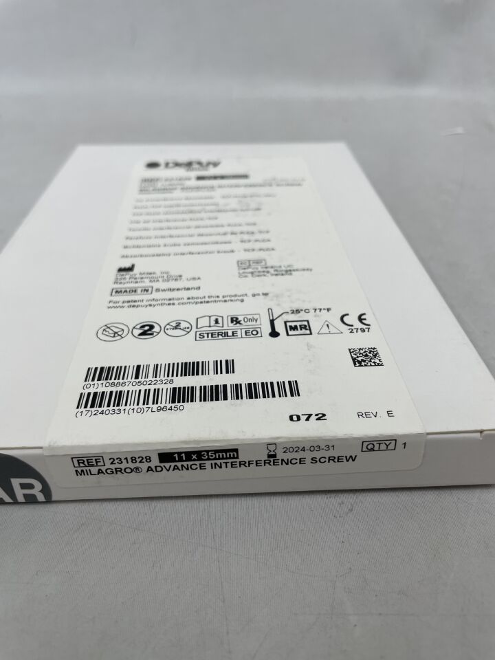 231828 - DEPUY - Milagro, Advance Interference Screw, 11 X 35mm, (EA) - ( Expiry Date: 2024-03-31 )