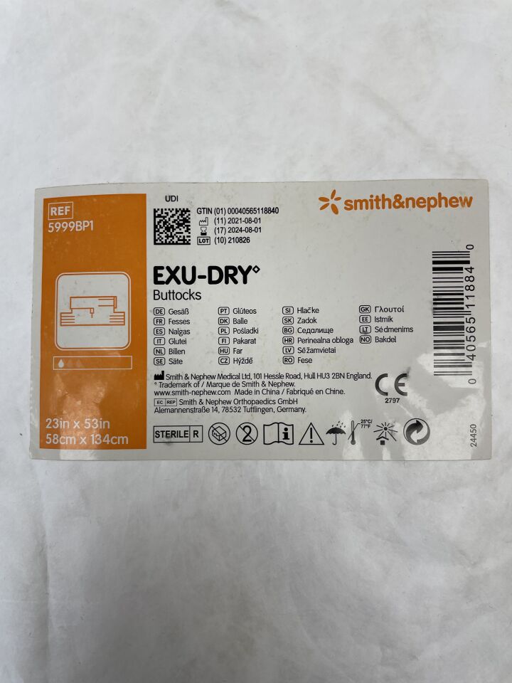 5999BP1 - SMITH & NEPHEW - EXU-Dry Buttocks 23in x 53in, (EA) - ( Expiry Date: 2024-08-01 )
