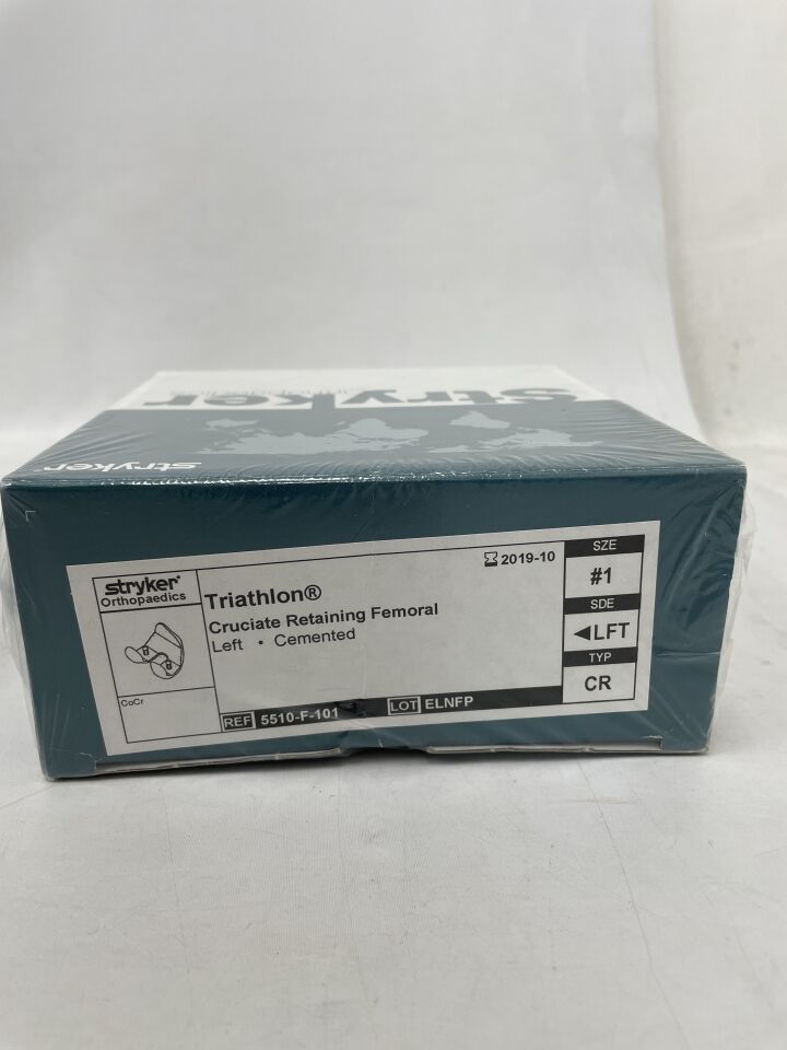5510-F-101 - STRYKER - Triathlon CR Femoral Component, #1 Left Cemented, () - ( Expiry Date: 2019-10-27 )